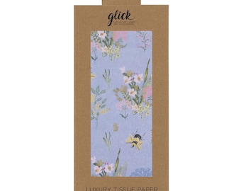 Stephanie Dyment Blue Bees Glick 4 sheets tissue wrapping paper 50 x 75 cm