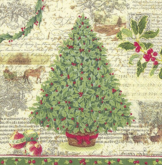 Holly Chintz di Pamela Gladding Tovaglioli di carta bianchi Caspari Tovaglioli da pranzo quadrati da 33 cm a 3 veli - Italia
