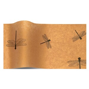 Carta da regalo velina con libellule Satinwrap 5 fogli 50 x 75 cm piegati in una confezione