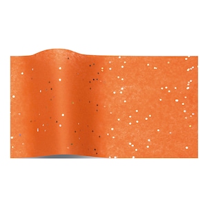 May include: Orange tissue paper with silver glitter dots.