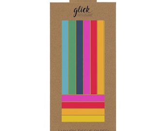 Frontier Bright Stripes Boxes Glick Tissue Wrapping Paper 4 sheets 50 x 75 cm folded into a pack