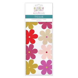 Caroline Gardner Daisy Tissue Wrapping Paper 4 sheets 50 x 75 cm folded into a pack