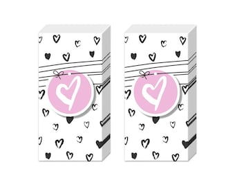 Hearts for Love Tissues 2 packs of 10 IHR Tissues 4 ply 20 cm square