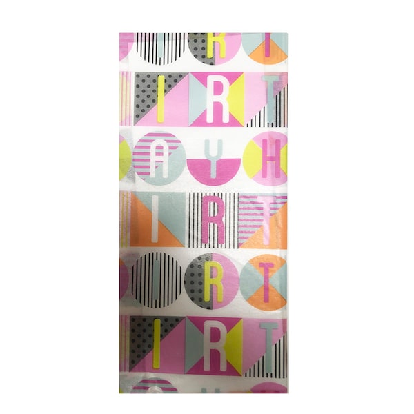 Birthday Pop Fushia Pink Tissue Deva Tissue Wrapping Paper 4 sheets 50 x 70 cm gently folded