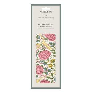Rose Spring Green Tissue Paper for William Morris x 4 Rose Spring Green Tissue Paper for William Morris x 4
