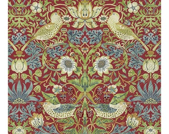 Strawberry Thief William Morris (V&A) Red IHR Paper Table Napkins 33 cm square 3 ply lunch napkins