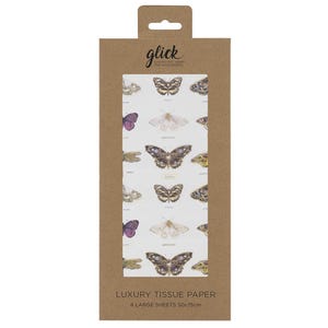 The Butterfly Collective Stephnie Davis Glick 4 fogli di carta velina da regalo 50 x 75 cm