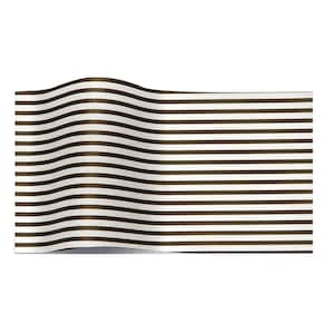 Carta da regalo velina a righe bianche e nere Satinwrap 5 fogli 50 x 75 cm piegati in una confezione