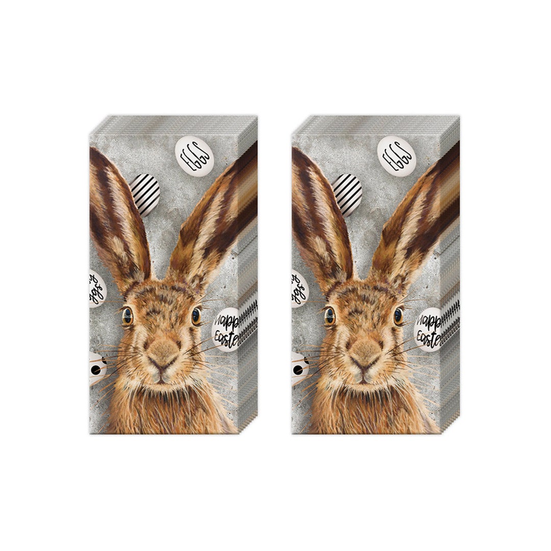 A Rabbit Tissue Oh My Rabbit Bunny Easter Tissues 2 Packs of 10 IHR Tissues 4 Ply 20 Cm ...