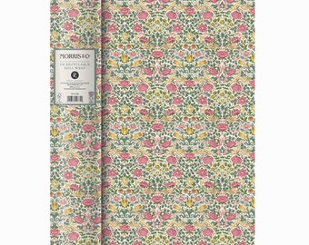 Morris and Co Rose Spring Green 3 m x 70 cm high quality thick roll wrapping paper