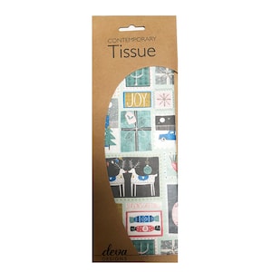 Christmas Stamps Tissue Deva Tissue Wrapping Paper 4 sheets 50 x 70 cm gently folded