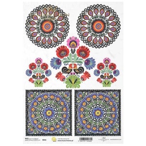 Volksbloemen in verschillende vormen Rijstpapier ITD A4 Rijstpapier Moerbeipapier voor decoupage 210 x 297 mm Gratis post in VK