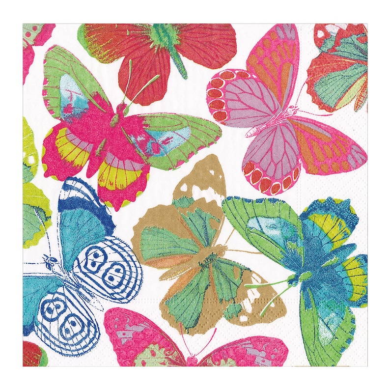 Caspari Butterflies Paper Table Napkins