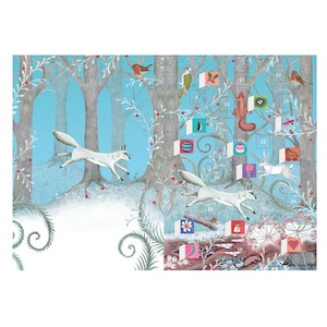 Animals Call of the Wild Adventskalender Karte mit Umschlag 170 x 120mm Roger la Borde 24 Türchen zum Öffnen