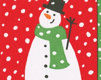 Caspari Weihnachtsbeeren-Servietten, Rot – 15 Stück, 3-lagig & Kompostierbar