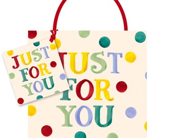 Emma Bridgewater Just For You Small Bag -  Size: 130 x 130 x 70mm ribbon