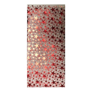 Foil Star Red Tissue Deva Carta da regalo velina 4 fogli 50 x 70 cm delicatamente piegati