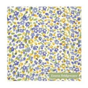 Tovaglioli di carta Emma Bridgewater Wildflower Meadow Cream Cocktail IHR da tavola 25 cm o 10 pollici quadrati 3 veli