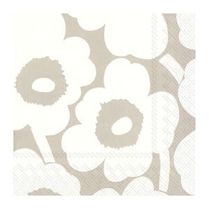 Tovaglioli da tavola in carta Marimekko UNIKKO lino crema fiori tovaglioli quadrati a 3 veli da 33 cm