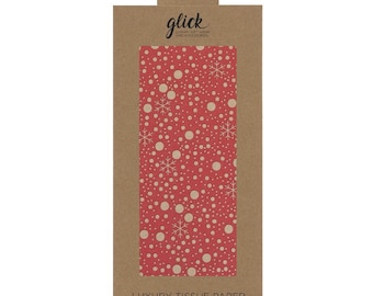 MAGICAL CHRISTMAS RED Glick 4 sheets tissue wrapping paper 50 x 75 cm