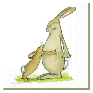 Tovaglioli da tavola di carta IHR You Are the Best Love Hares Tovaglioli da pranzo quadrati a 3 veli da 33 cm