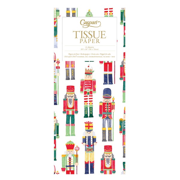 March of the Nutcrackers Christmas Tissue Wrapping Paper 4 sheets 50 x 76 cm folded into a cello pack