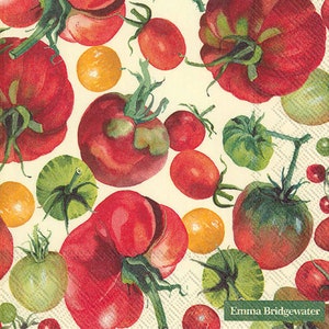 Emma Bridgewater Tomatoes IHR Paper Table Napkins 33 cm square 3 ply lunch napkins