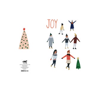 Skating Joy Tarjeta de Navidad individual lámina dorada + sobre 170 mm x 120 mm Roger la Borde