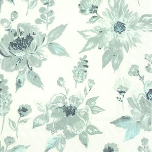 Lauren White Silver IHR Papier Servietten 40 cm quadratisch 3 lagig Servietten