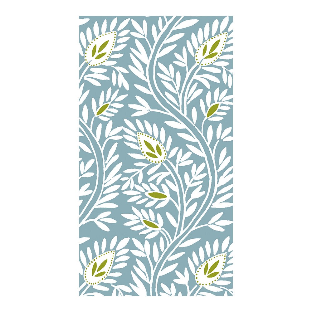 Samsara Stone Blue Shells Caspari Guest Towels Buffet Napkins 32.5 x 40 cm 15 per Pack