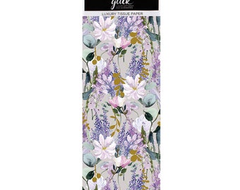 Buddleia Flowers Stephanie Dyment Glick Tissue Wrapping Paper 4 sheets 50 x 75 cm folded into a cello pack