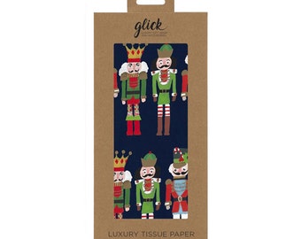 NUTCRACKER Christmas Glick 4 sheets tissue wrapping paper 50 x 75 cm