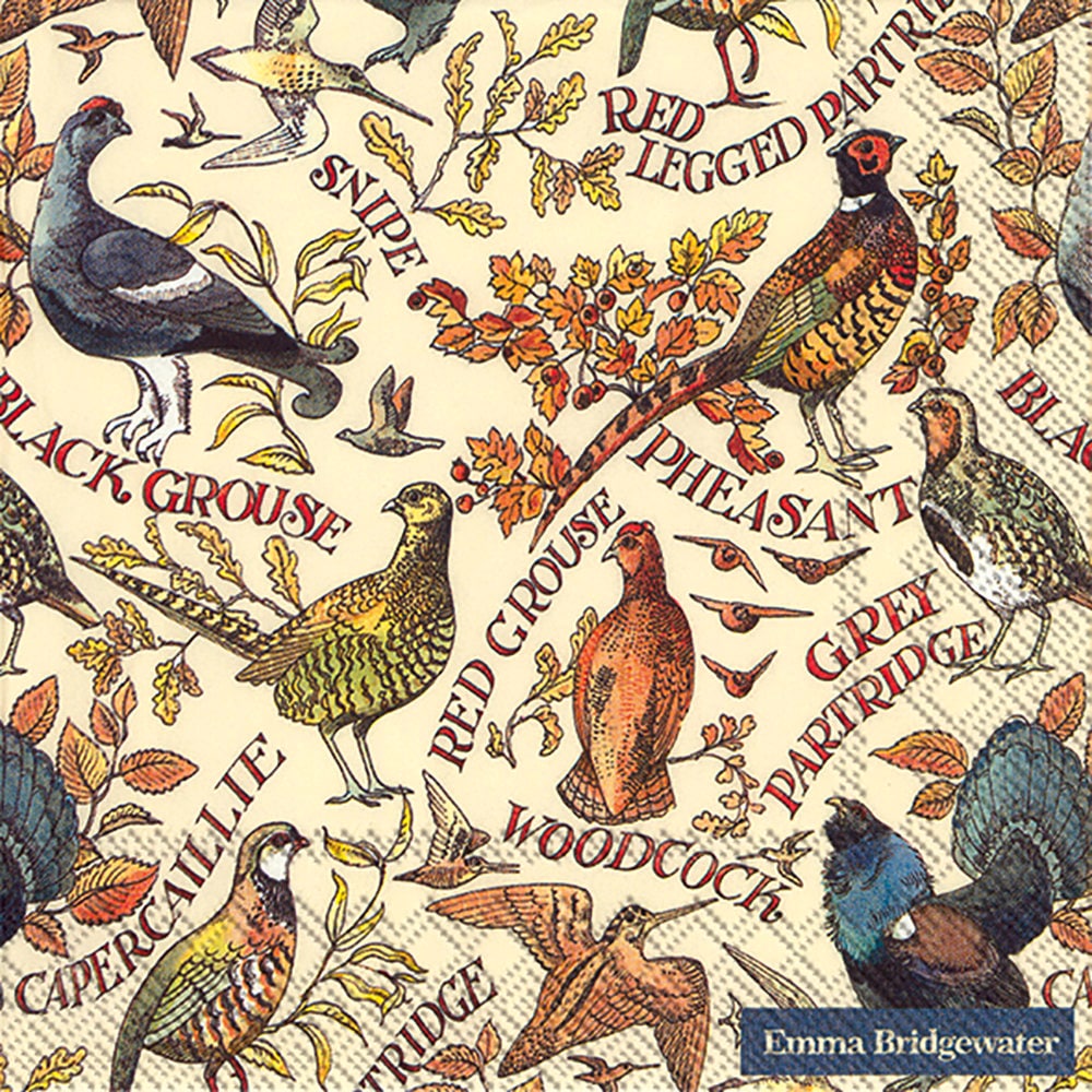 Emma Bridgewater Game Birds IHR Paper Table Napkins 33 Cm Square 3 Ply Lunch Napkins Etsy