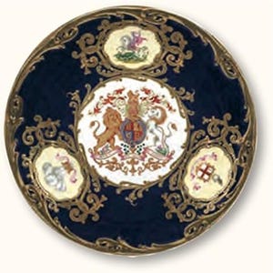Coal Exchange Museum Plate Painted Tin Enamel Plate Picnic, Camping, Glamping, BBQ, Wedding 26 cm