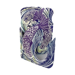 Carte de vœux à trois volets Harbour Seals avec enveloppe de Lino Cut Artwork