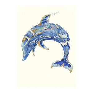Delfin Blankokarte 18x12cm mit Umschlag Daniel Mackie