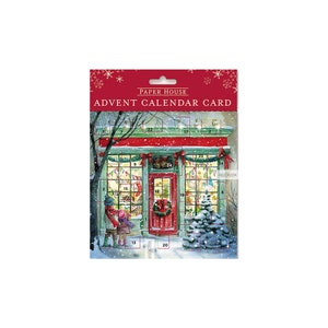 The Toy Shop Medici adventskaart 160 x 160 mm met envelop met envelop en 24 deurtjes om te openen