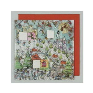 Journey of the Magi Swiss Kiss adventskalenderkaart 150 x 150 mm envelop en 24 kleine deurtjes om te openen