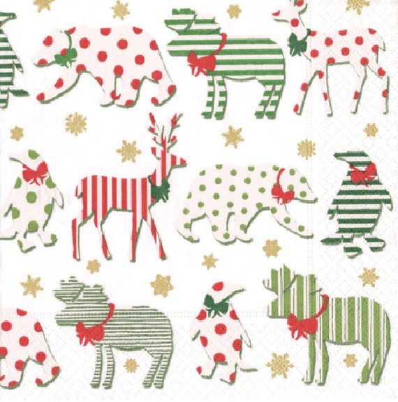 Emma Bridgewater Weihnachtsservietten Mit Rentier-Motiv | 20 Stück, 33x33 Cm, 3-lagig | Aus Recyclingpapier, Made In Germany