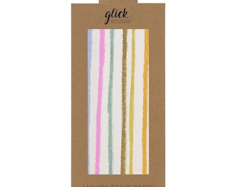 Stephanie Dyment Multi Sripe Glick 4 sheets tissue wrapping paper 50 x 75 cm