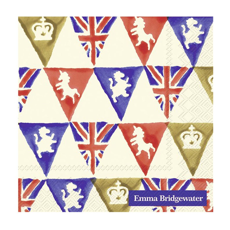 Emma Bridgewater Unions Jack Bunting Cream Cocktail Napkins