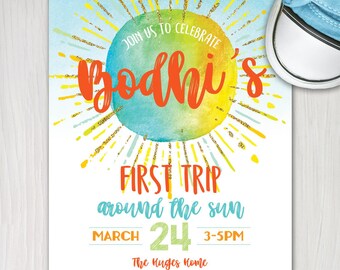 First Trip Around The Sun Birthday Invitation Sunshine Birthday Invite Sun Birthday Party First Birthday Invite 1st Birthday Invite First Trip Around The Sun Birthday Invitation Sunshine Birthday Invite Sun Birthday Party First Birthday Invite 1st Birthday Invite
