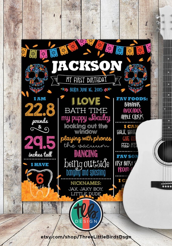 CoCo Birthday Poster, 1st Birthday Milestone Sign, CoCo birthday fiesta Disney Inspired Coco Milestone Poster CoCo birthday invitation Il_570xn