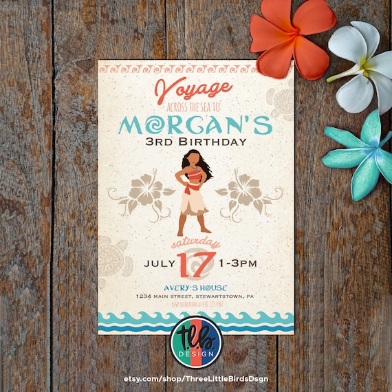 moana birthday invitation moana invite girl birthday moana 1st birthday moana girl invitation moana inspired hawaiian birthday photo invite Il_570xn