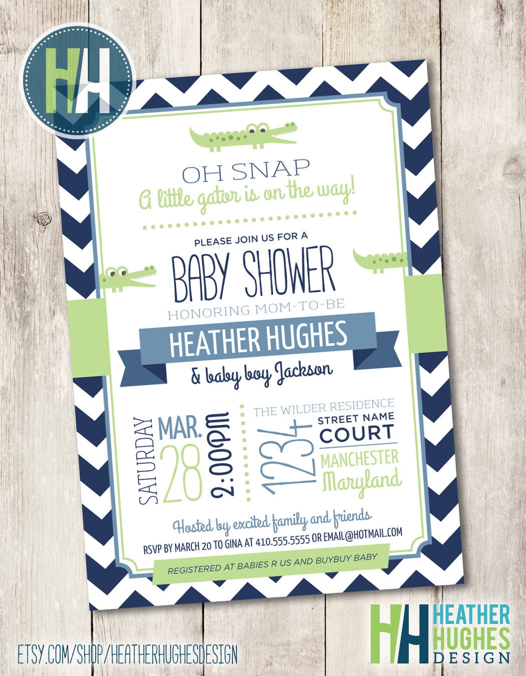 Baby Boy Shower Invite Printable Baby Shower Invitation Etsy