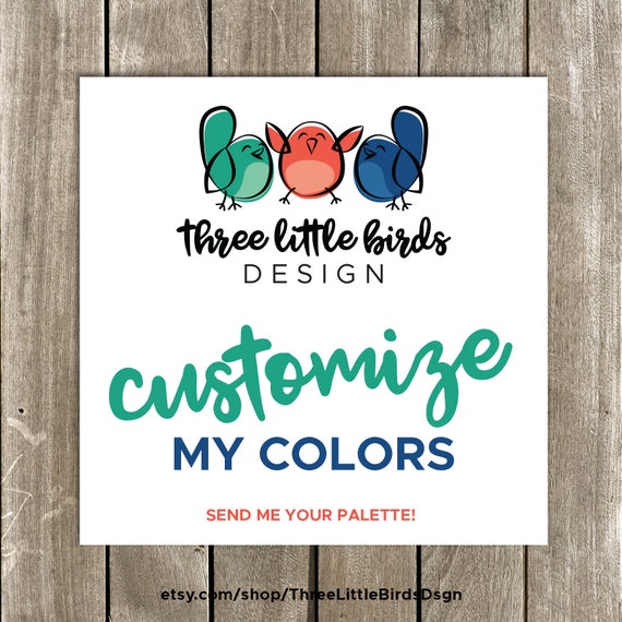 Three Little Birds Design customize your color palette Etsy
