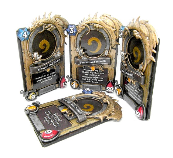 Hearthstone Card Photoframepersonalized Frame World Of Etsy