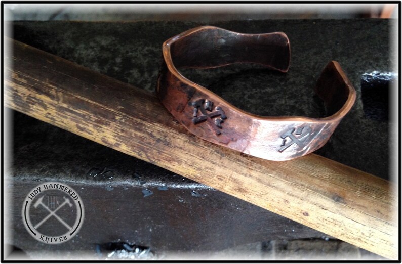 Hammered Copper Bracelet image 1