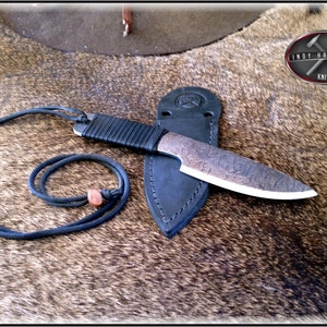 Hand Forged Neck Knife image 1