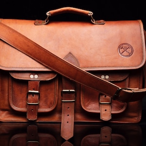 Bolso bandolera de cuero para hombre, maletín de oficina, bolso bandolera de cuero, bolso de viaje